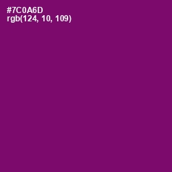 #7C0A6D - Pompadour Color Image