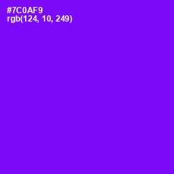 #7C0AF9 - Purple Heart Color Image