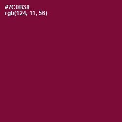 #7C0B38 - Siren Color Image