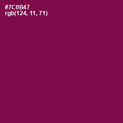 #7C0B47 - Pompadour Color Image