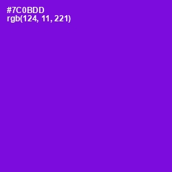 #7C0BDD - Purple Heart Color Image