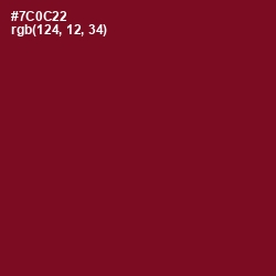 #7C0C22 - Claret Color Image