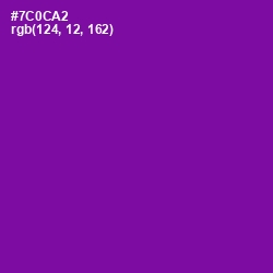 #7C0CA2 - Purple Color Image