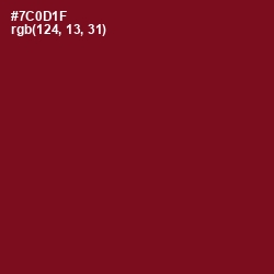 #7C0D1F - Crown of Thorns Color Image