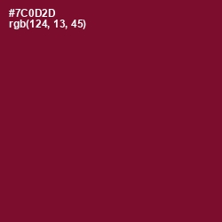 #7C0D2D - Claret Color Image