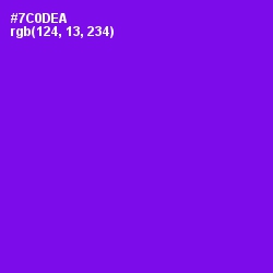 #7C0DEA - Purple Heart Color Image