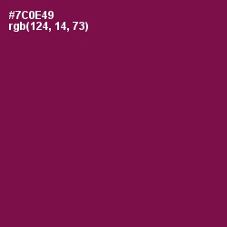#7C0E49 - Pompadour Color Image