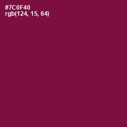 #7C0F40 - Pompadour Color Image