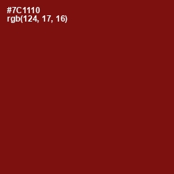 #7C1110 - Persian Plum Color Image