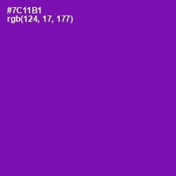 #7C11B1 - Purple Color Image