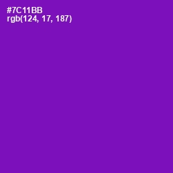 #7C11BB - Purple Color Image