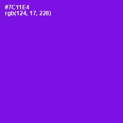 #7C11E4 - Purple Heart Color Image