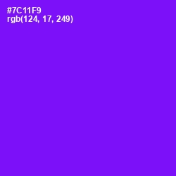 #7C11F9 - Purple Heart Color Image