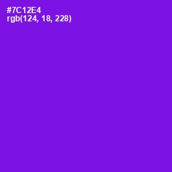 #7C12E4 - Purple Heart Color Image