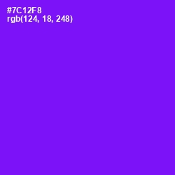 #7C12F8 - Purple Heart Color Image