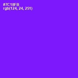 #7C18FB - Purple Heart Color Image