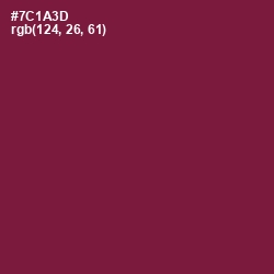 #7C1A3D - Claret Color Image