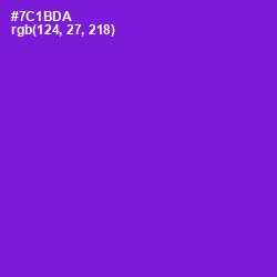 #7C1BDA - Purple Heart Color Image