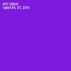 #7C1BDD - Purple Heart Color Image