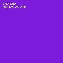 #7C1CDA - Purple Heart Color Image