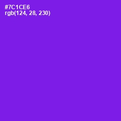 #7C1CE6 - Purple Heart Color Image