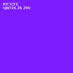 #7C1CFE - Purple Heart Color Image
