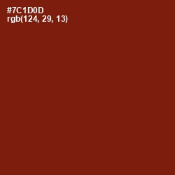 #7C1D0D - Kenyan Copper Color Image