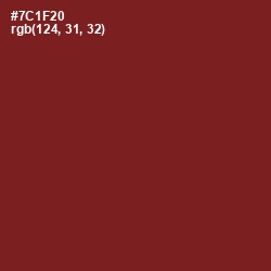 #7C1F20 - Claret Color Image