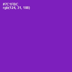 #7C1FBC - Royal Purple Color Image