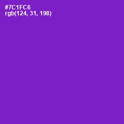 #7C1FC6 - Purple Heart Color Image