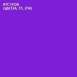 #7C1FD6 - Purple Heart Color Image