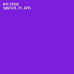 #7C1FDD - Purple Heart Color Image
