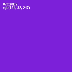 #7C20D9 - Purple Heart Color Image