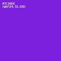 #7C20DE - Purple Heart Color Image