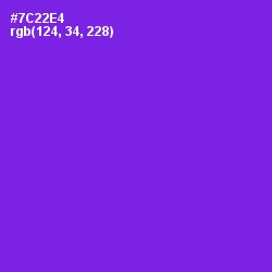 #7C22E4 - Purple Heart Color Image