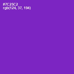 #7C25C2 - Purple Heart Color Image