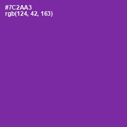 #7C2AA3 - Royal Purple Color Image