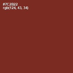 #7C2B22 - Buccaneer Color Image