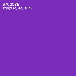 #7C2CBB - Royal Purple Color Image