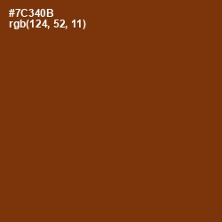 #7C340B - Red Beech Color Image