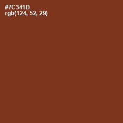 #7C341D - Copper Canyon Color Image