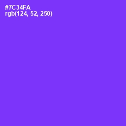 #7C34FA - Purple Heart Color Image