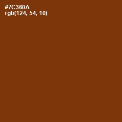 #7C360A - Red Beech Color Image