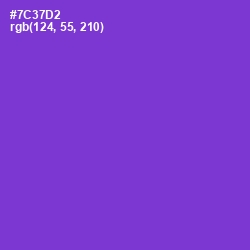 #7C37D2 - Purple Heart Color Image