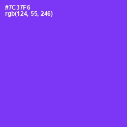 #7C37F6 - Purple Heart Color Image