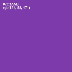 #7C3AAB - Royal Purple Color Image