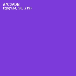 #7C3ADB - Purple Heart Color Image