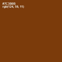 #7C3B0B - Peru Tan Color Image