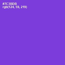 #7C3BDB - Purple Heart Color Image