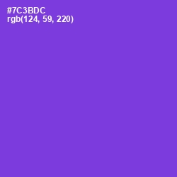 #7C3BDC - Purple Heart Color Image